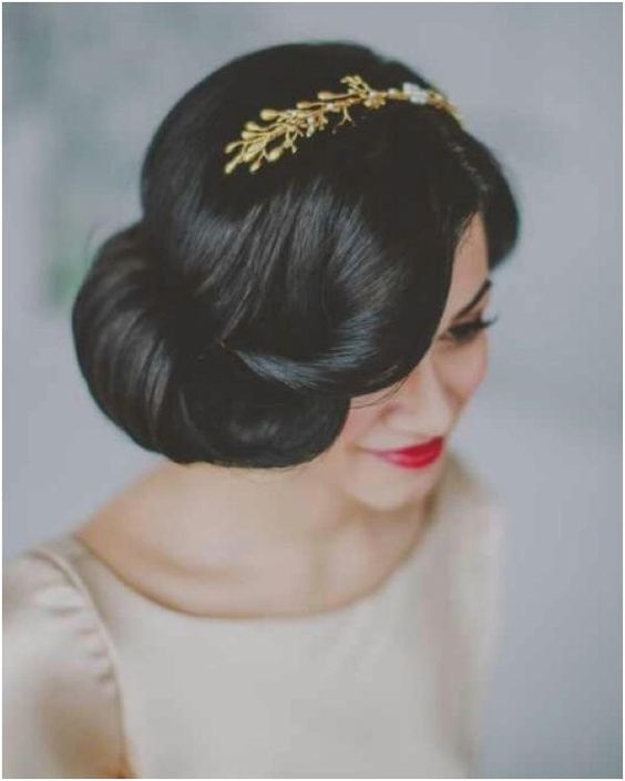 Romantic Low Bun Wedding Hairstyle