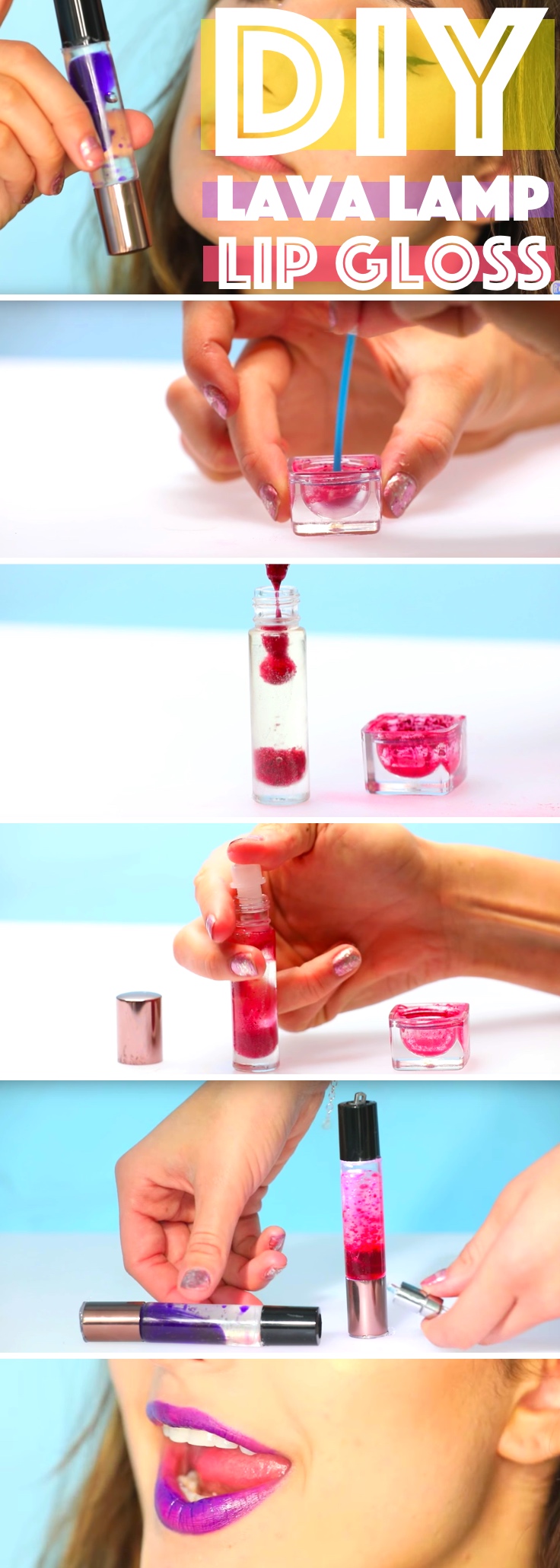 DIY Lava Lamp Lip Gloss