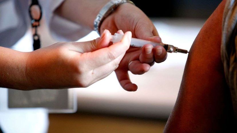 people came to a free community clinic to receive H1N1 flu vaccinations Kim Kulish/Corbis via Getty Image