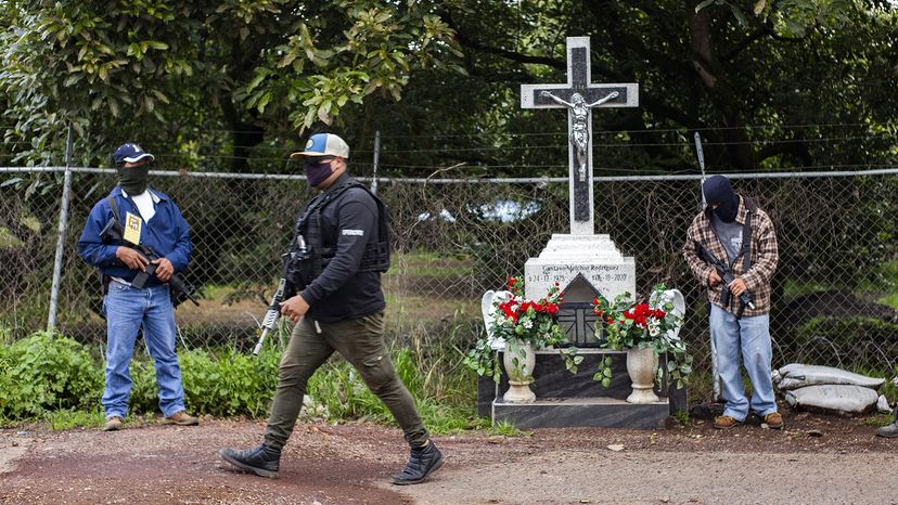 Self-defense group Pueblos Unidos carry out guard duties in protection of avocado plantations