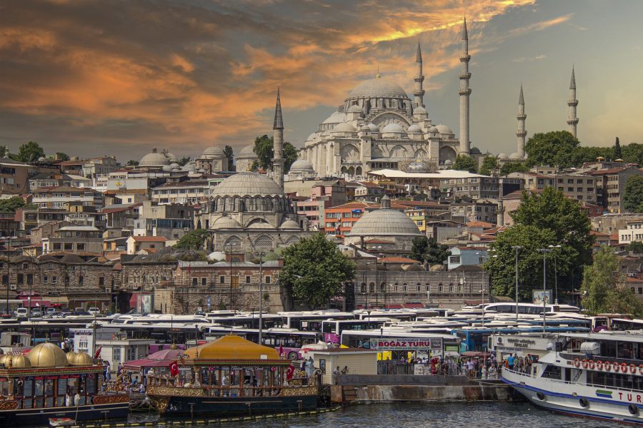 Istanbul cityscape at dusk